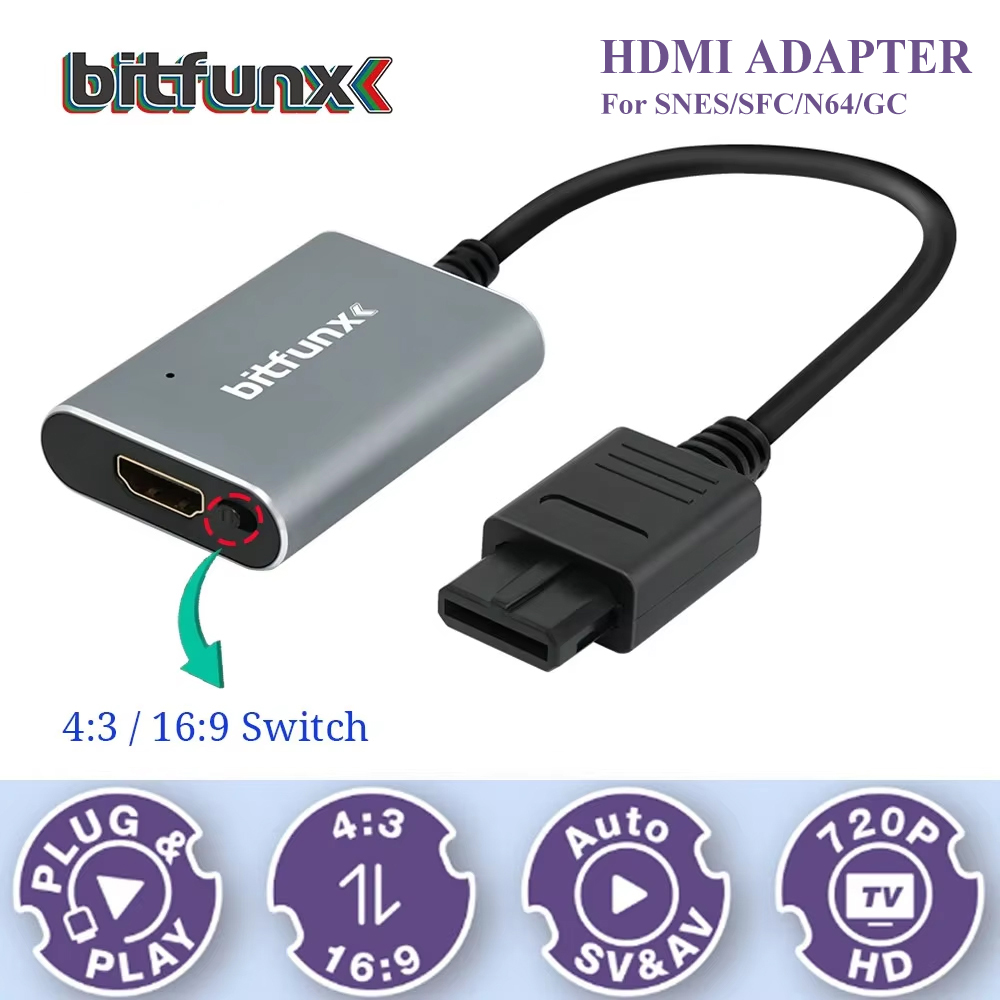 Bitfunx 720P Svideo / AV To HD - Gaming Console In Tv 评论和价格